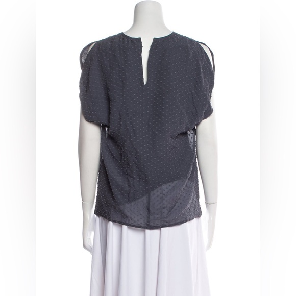 BALENCIAGA Grey Silk Blouse - Picture 2 of 5